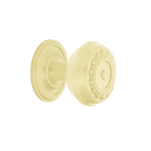 Meadows Brass 1 3/8" Cabinet Knob with Classic Rose in Satin Brass