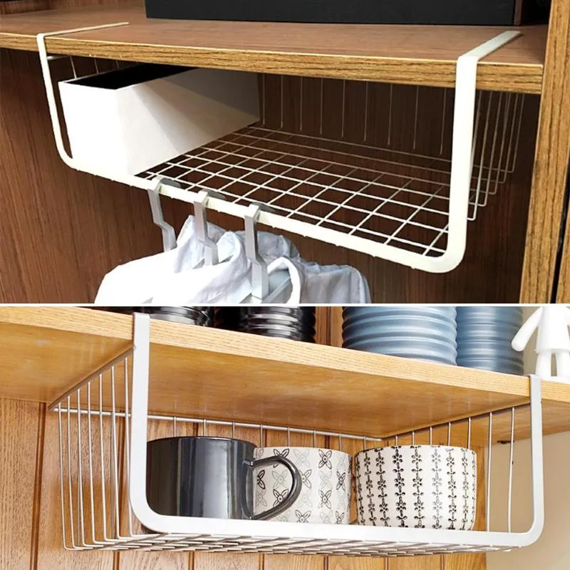 Metal Wrought Iron Home Storage Organizing Basket