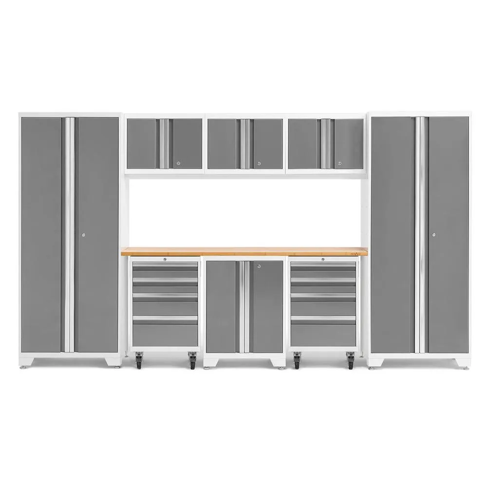 NEWAGE | Bold Series 9 Piece Cabinet Set with 2 Tool, Base, Wall Cabinets and 30 in. Lockers