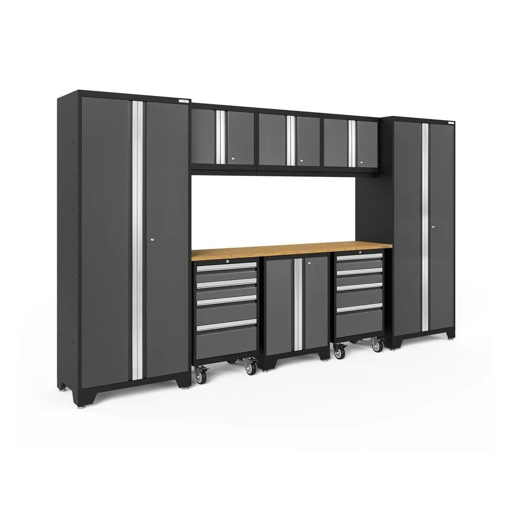 NEWAGE | Bold Series 9 Piece Cabinet Set with 2 Tool, Base, Wall Cabinets and 30 in. Lockers