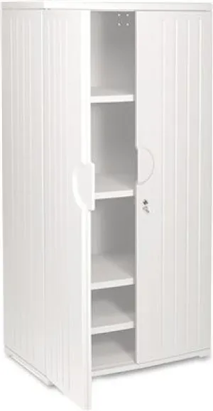 Officeworks Resin Storage Cabinet 36W X 22D X 72H Platinum