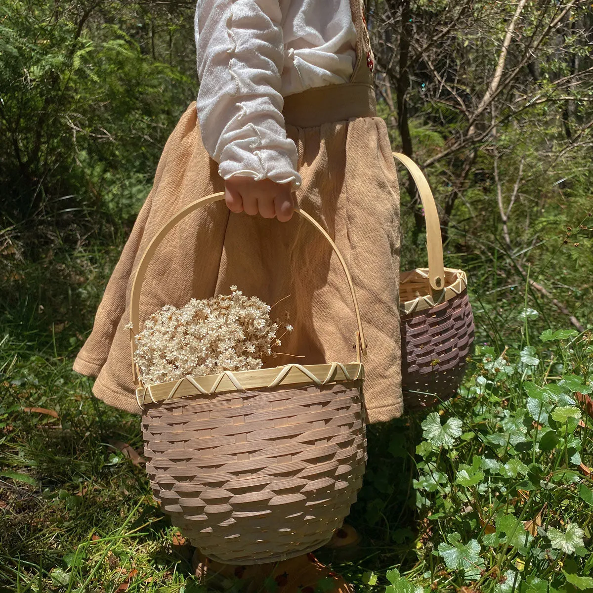 Olli Ella Small Blossom Basket - Raspberry