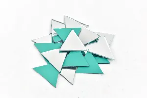 On The Soil Mirror Pieces for Embroidery,Lippan Art,Craft Works(Medium Triangle Shape Mirror) 50 Plus Pieces