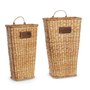 Raz Imports 2024 Natural Appeal 21" Wall Baskets, Set of 2