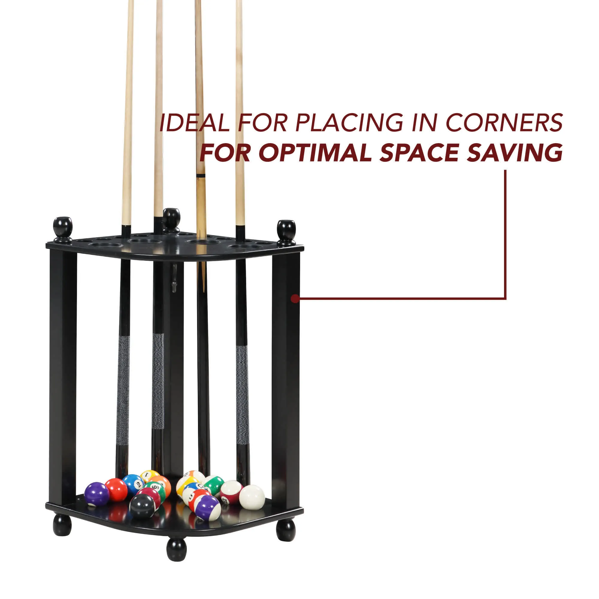 Regent 28-in Corner Floor Billiard Cue Rack