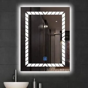 R.S Internationals 18X24 INCHES Smart Touch Sensor Mirror with Bright LED Light