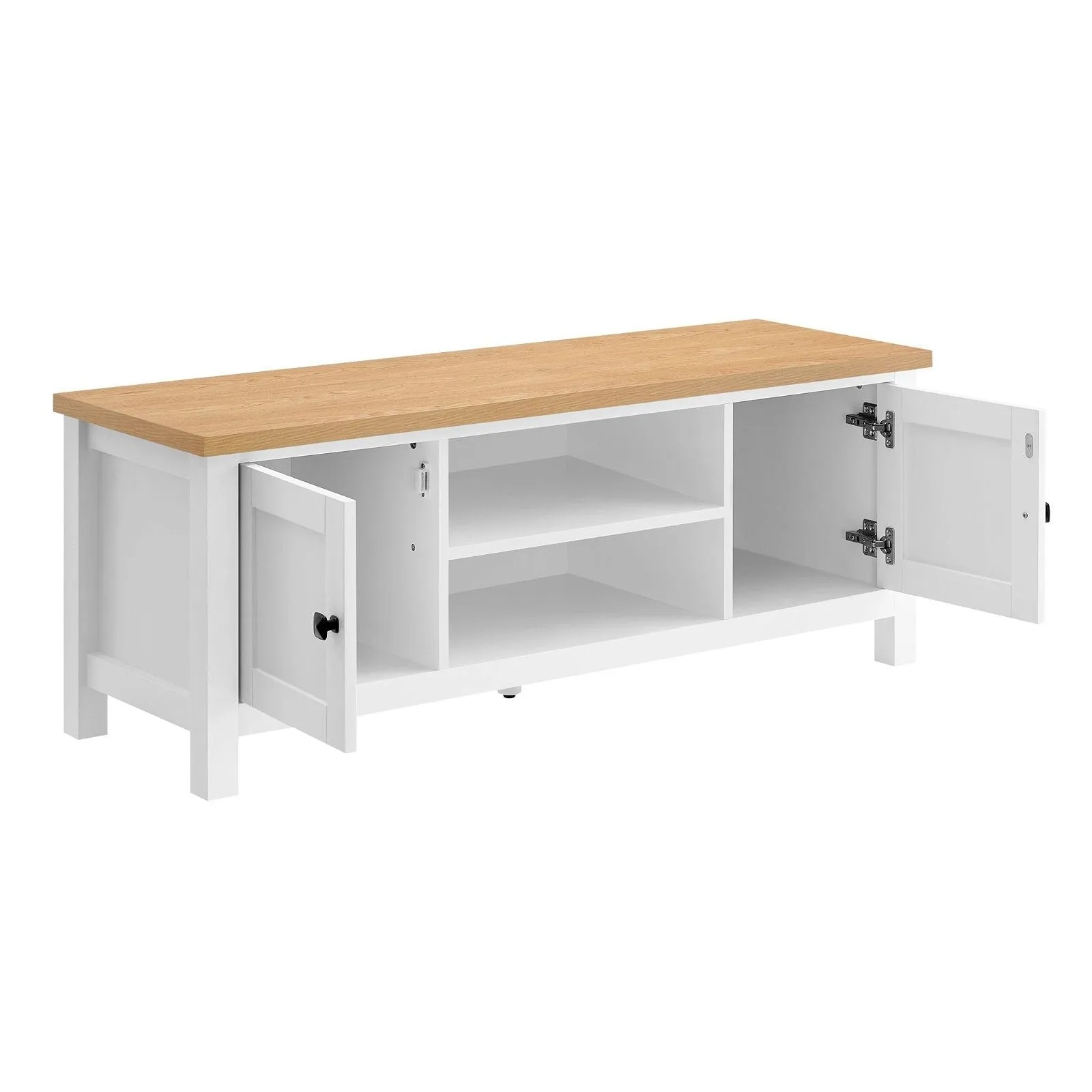 Sarantino Gio Tv Stand - White/natural