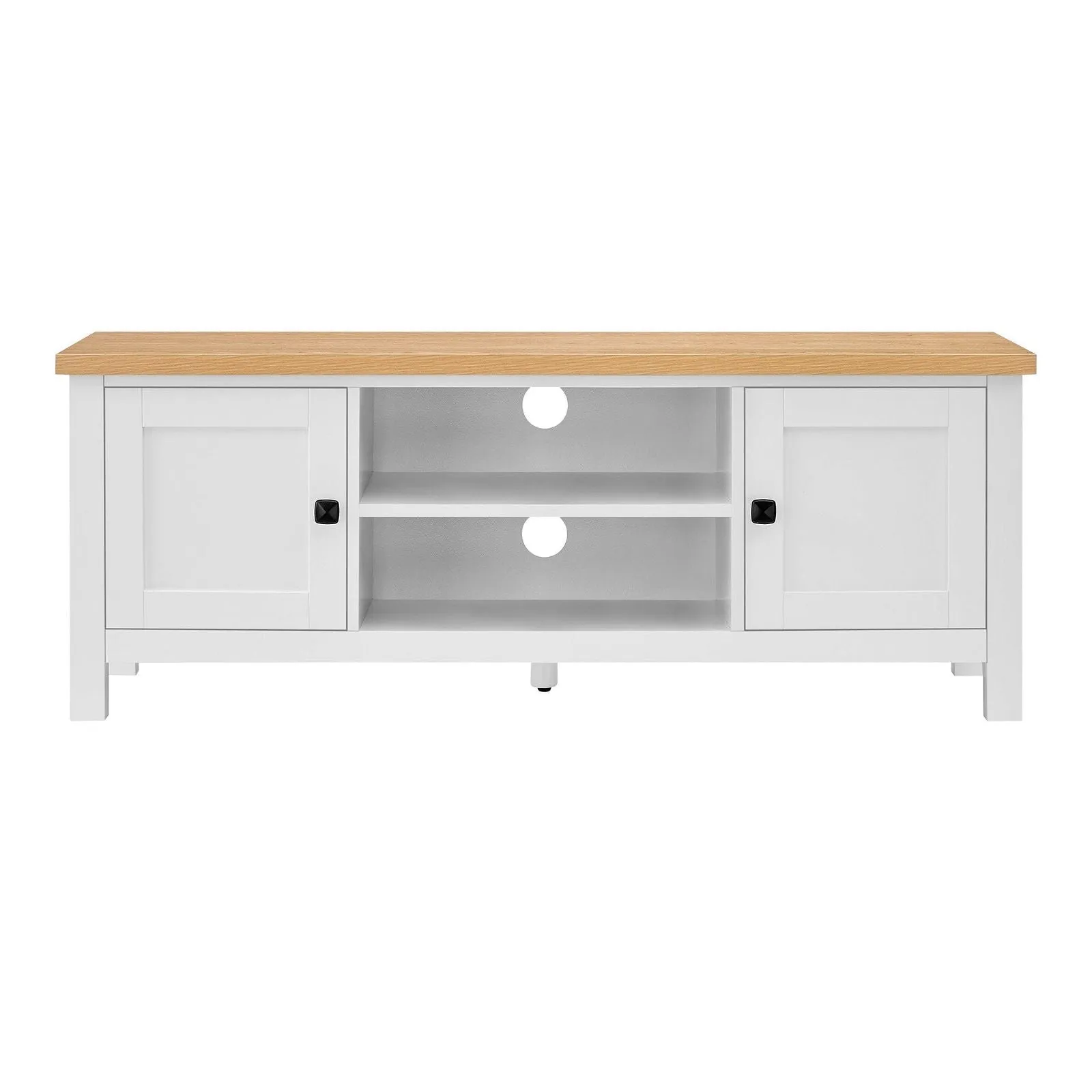 Sarantino Gio Tv Stand - White/natural