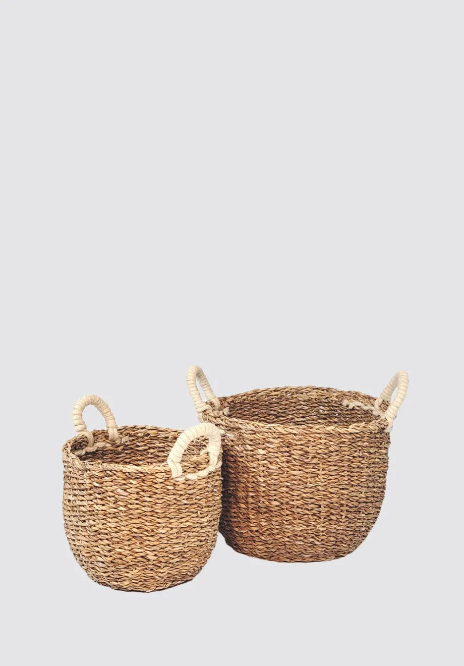 Savar Basket with White Handle