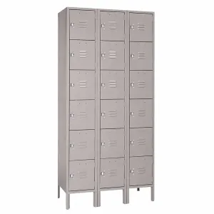 Six Tier Standard Metal Locker 3 Wide