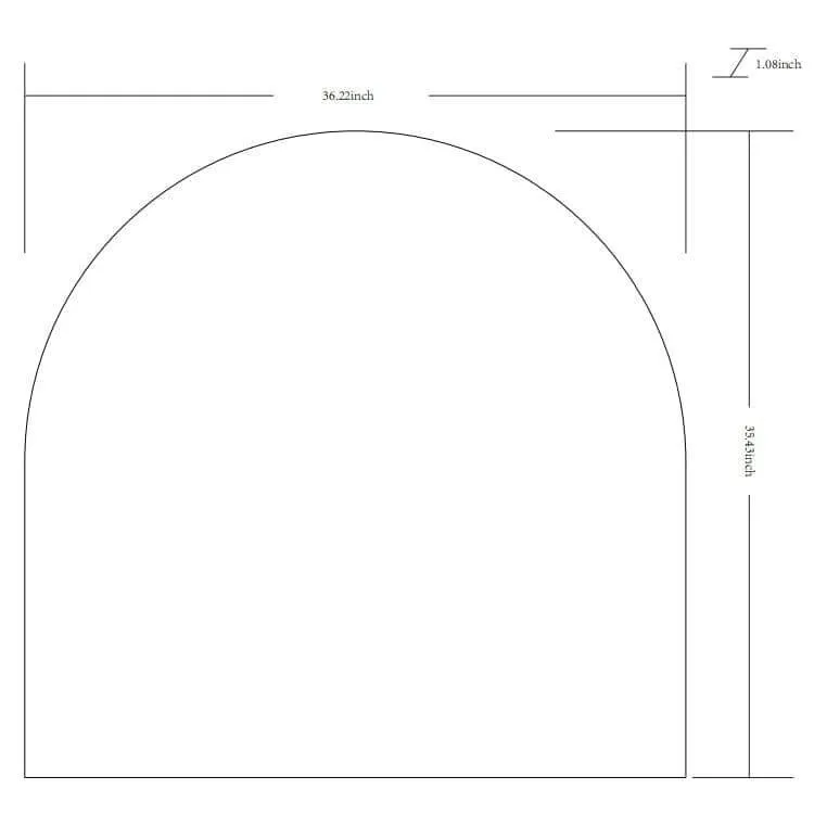 SURYA - Aranya Matte Black Aluminum Frame Arched Mirror