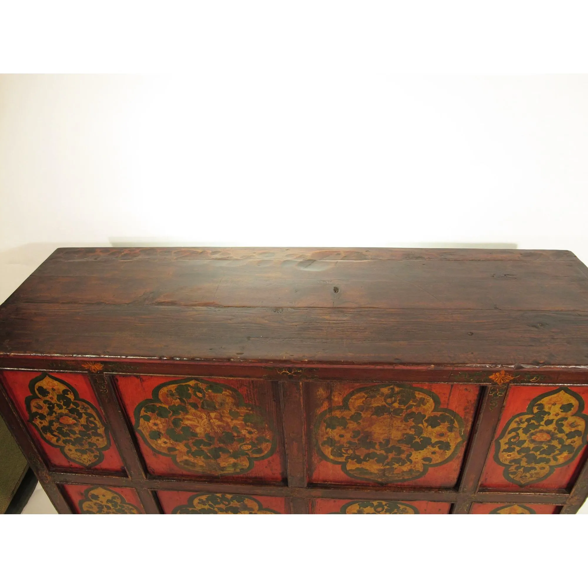 Tibetan Altar Cabinet with Original Painting - 19thC