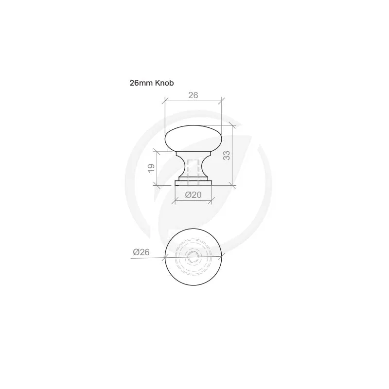 Timberline Round Knob Handle - Chrome