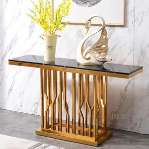 Uniline Golden Console Table - Stainless Steel