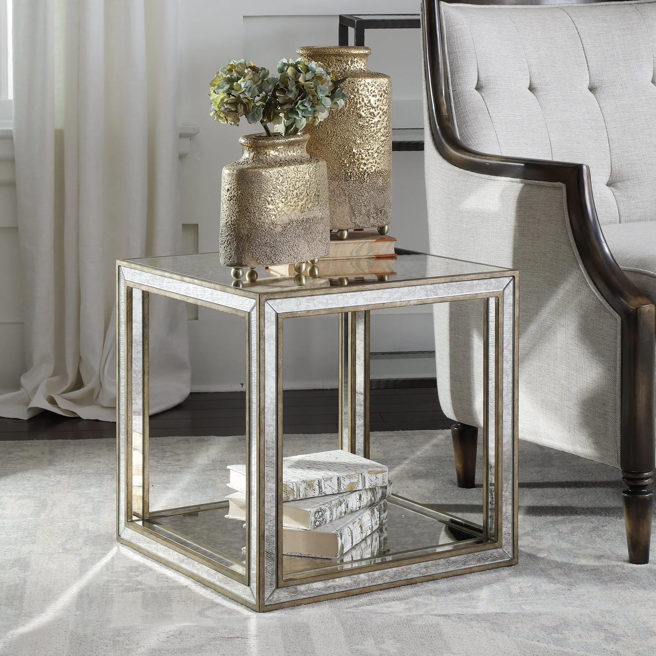 Uttermost Julie Mirrored Accent Table