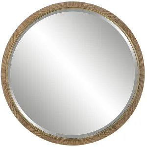 Uttermost Paradise Round Rattan Mirror