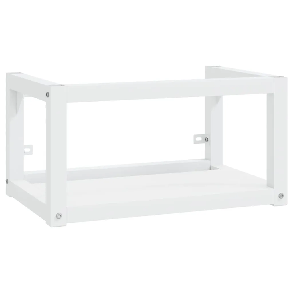 Wall-mounted Bathroom Washbasin Frame White 59x38x31 cm Iron