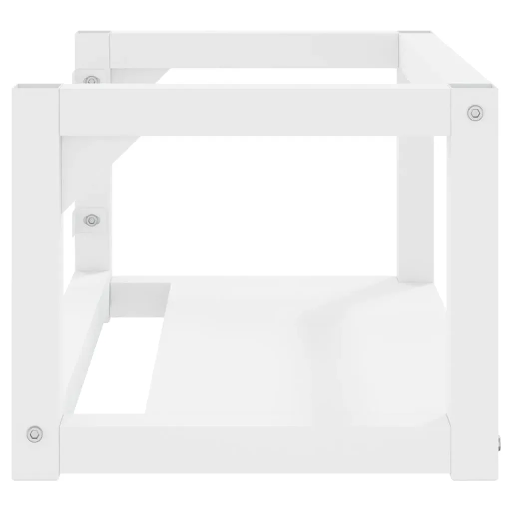 Wall-mounted Bathroom Washbasin Frame White 59x38x31 cm Iron