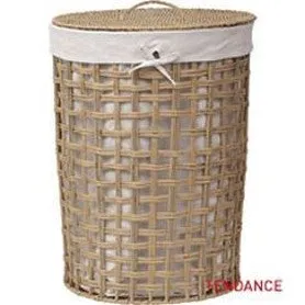 Waved and Round Paper Baskets - Natural/Linen Fabric - Various Sizes