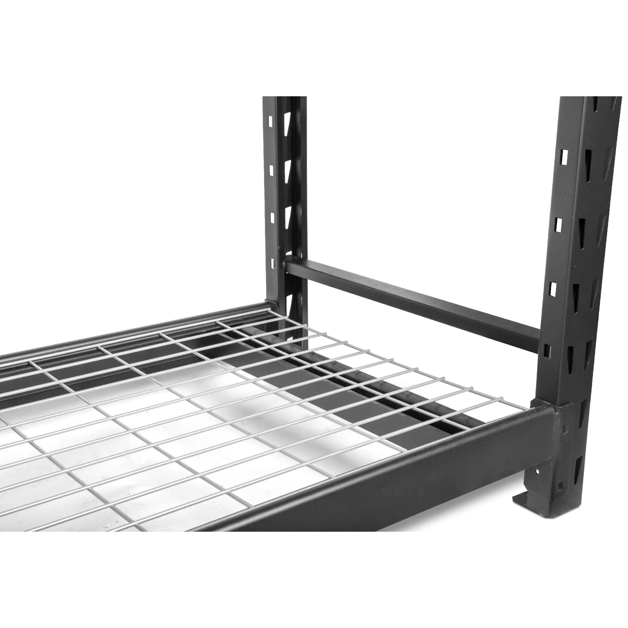 WEN RK7724-4 Four-Tier Industrial Steel Storage Rack with Adjustable Shelving and 8000-Pound Capacity